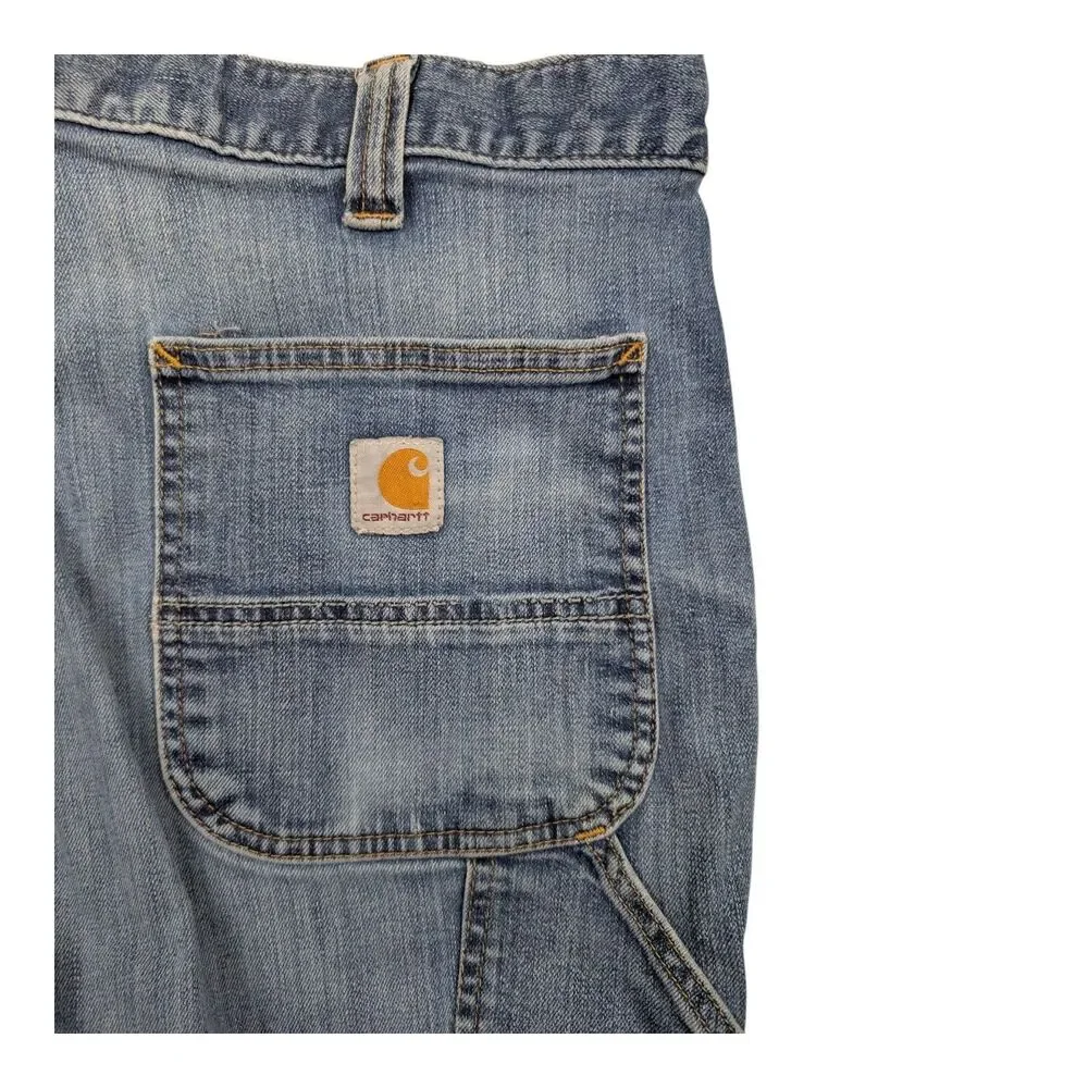 Carhartt‎ Carpenter Jeans Men’s 36x36 Relaxed Fit Denim Blue Workwear distressed